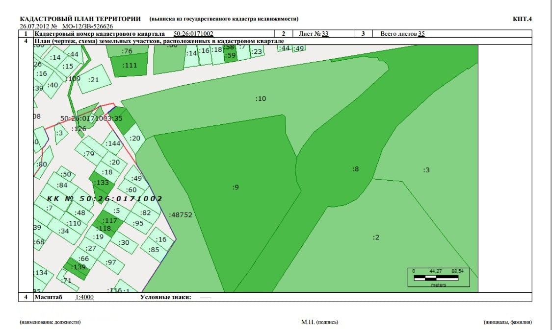 Кадастровый план участка в Саратове